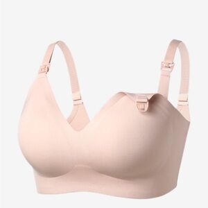Elegant Seamless Nursing Bra in Cream